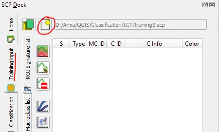 Training input